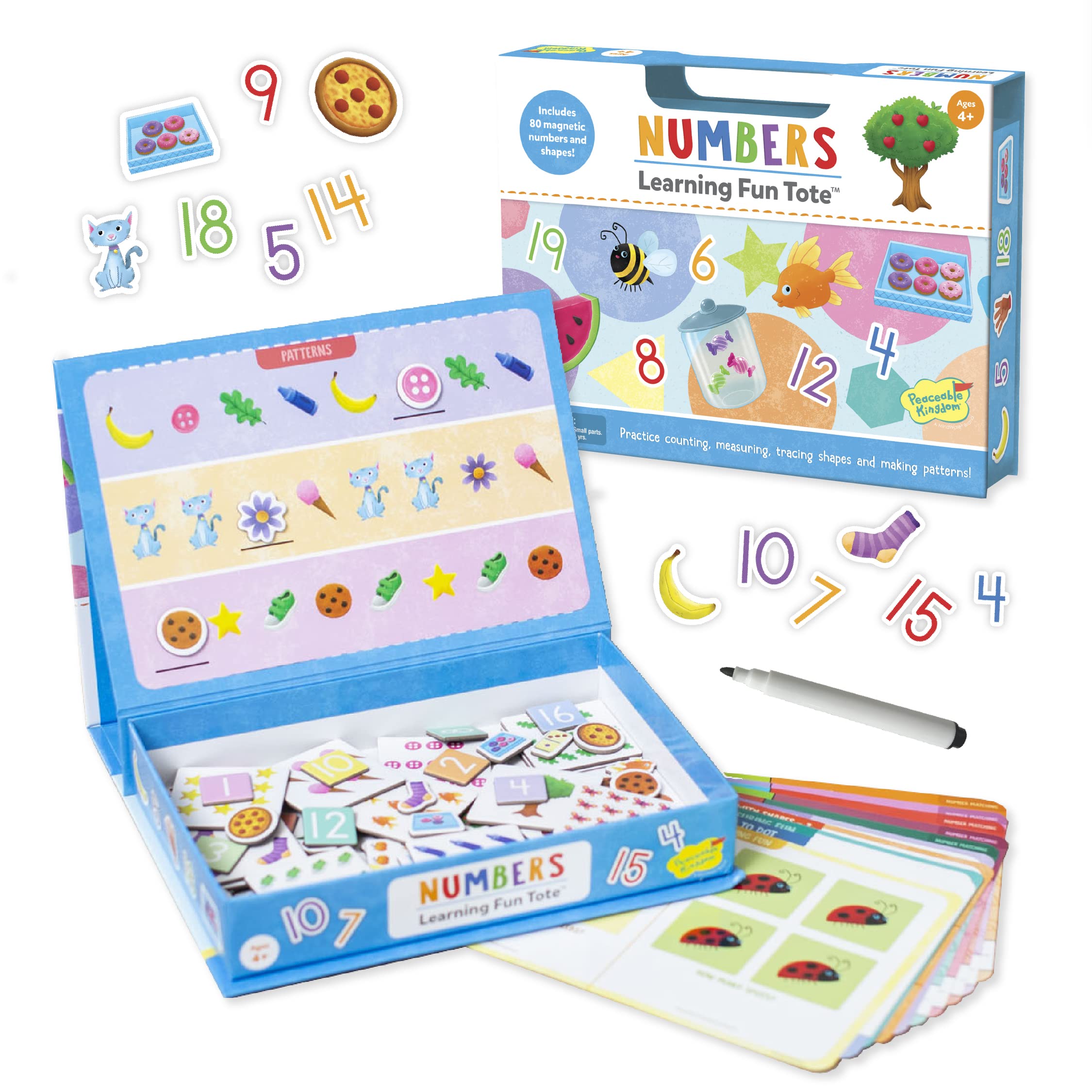 Amazon.com: Peaceable Kingdom Numbers Learning Fun Tote - Counting